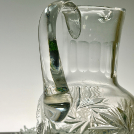 Кувшин небольшого размера для напитков. Дятьковский ХЗ. Хрусталь, алмазная грань, винтаж, СССР. Картинка 4